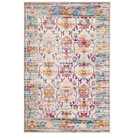 Safavieh Crystal Power Loomed Runner Area Rug, Cream and Teal - 2 ft.-2 in. x 7 ft. CRS518G-27